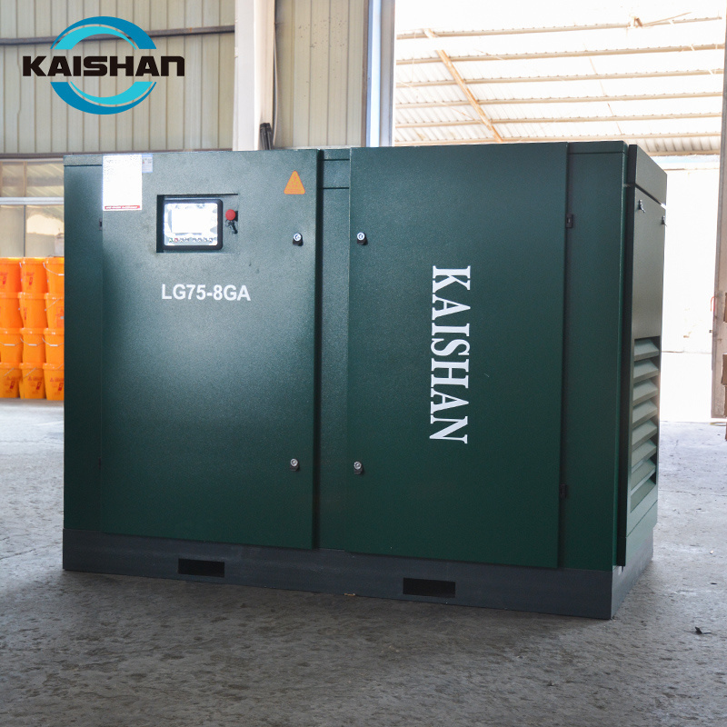 Kaishan LG75-8G big capacity general equipment electric motor powered screw air compressor