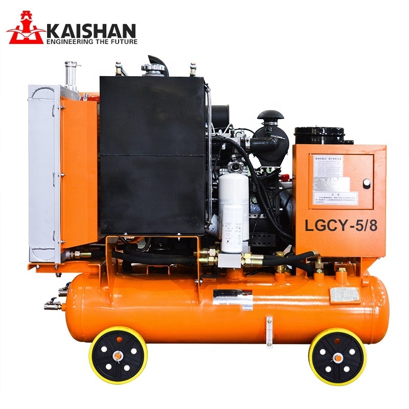 portable sand blasting use high efficient mobile air compressors diesel screw air compressors