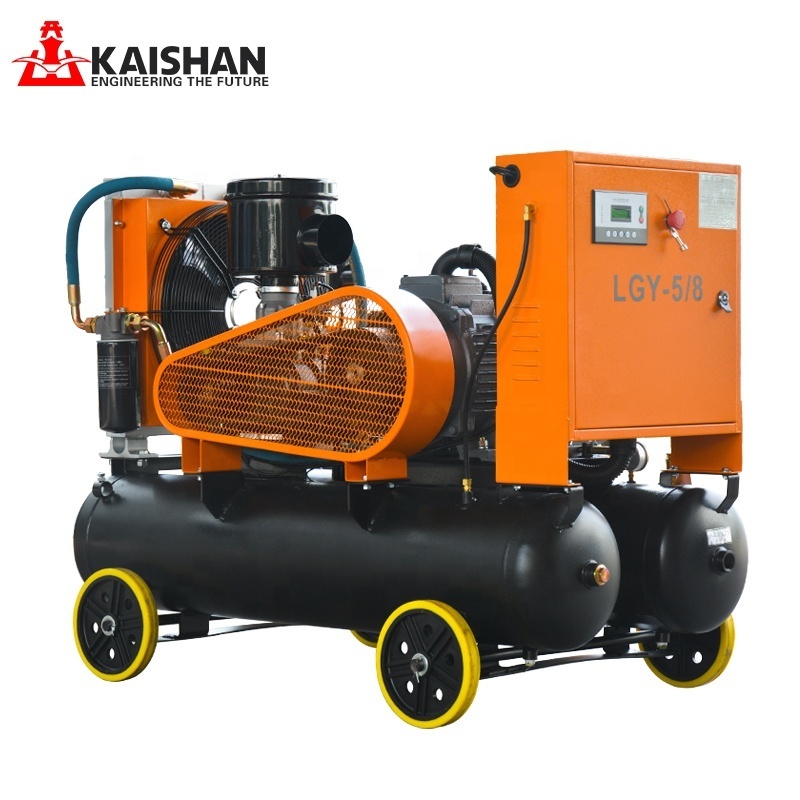 portable sand blasting use high efficient mobile air compressors diesel screw air compressors