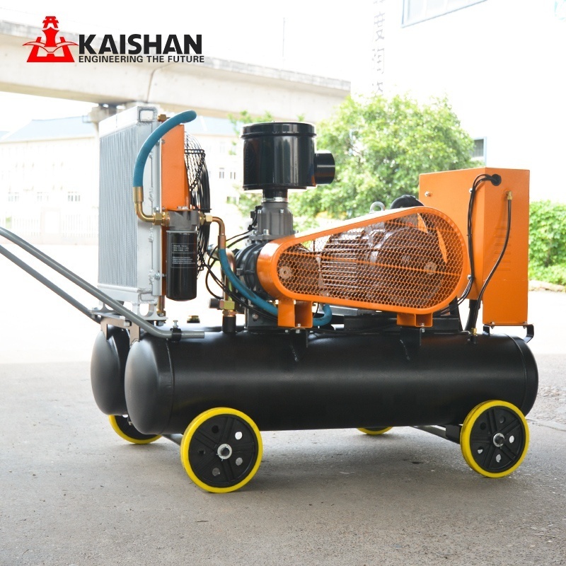 portable sand blasting use high efficient mobile air compressors diesel screw air compressors