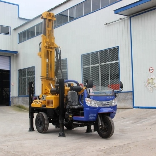 Low price tricycle truck mounted portable water well drilling rig price for water well 200m