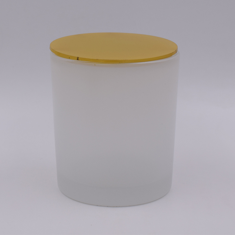 Wholesale candle jars in bulk frosted glass candle jars with lid