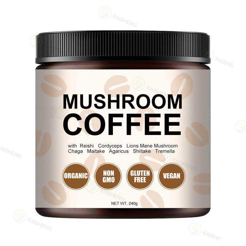 Organic Mushroom Coffee Powder Mushroom Instant Coffee With mushrooms Organic Water Soluble Reishi Cordyceps Lion Mane