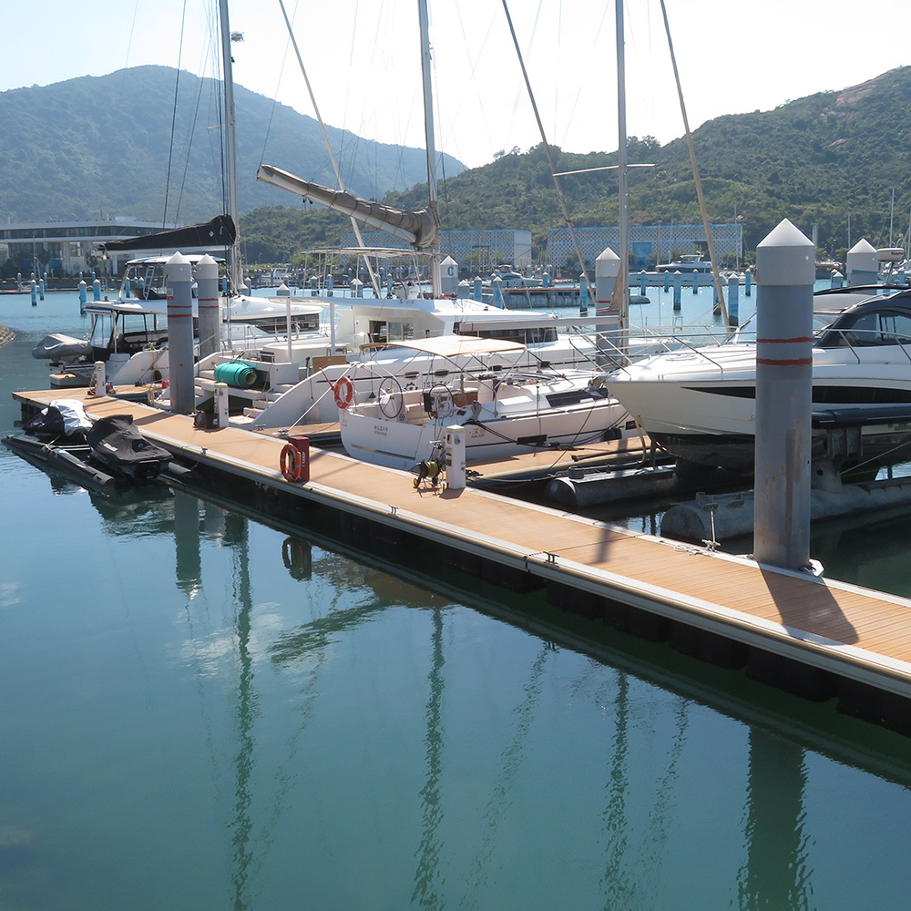 Floating Dock Platform Boats Marina Walkway Floaters  Docks Jetty Aluminum Handrail Bridge Floating Pontoon