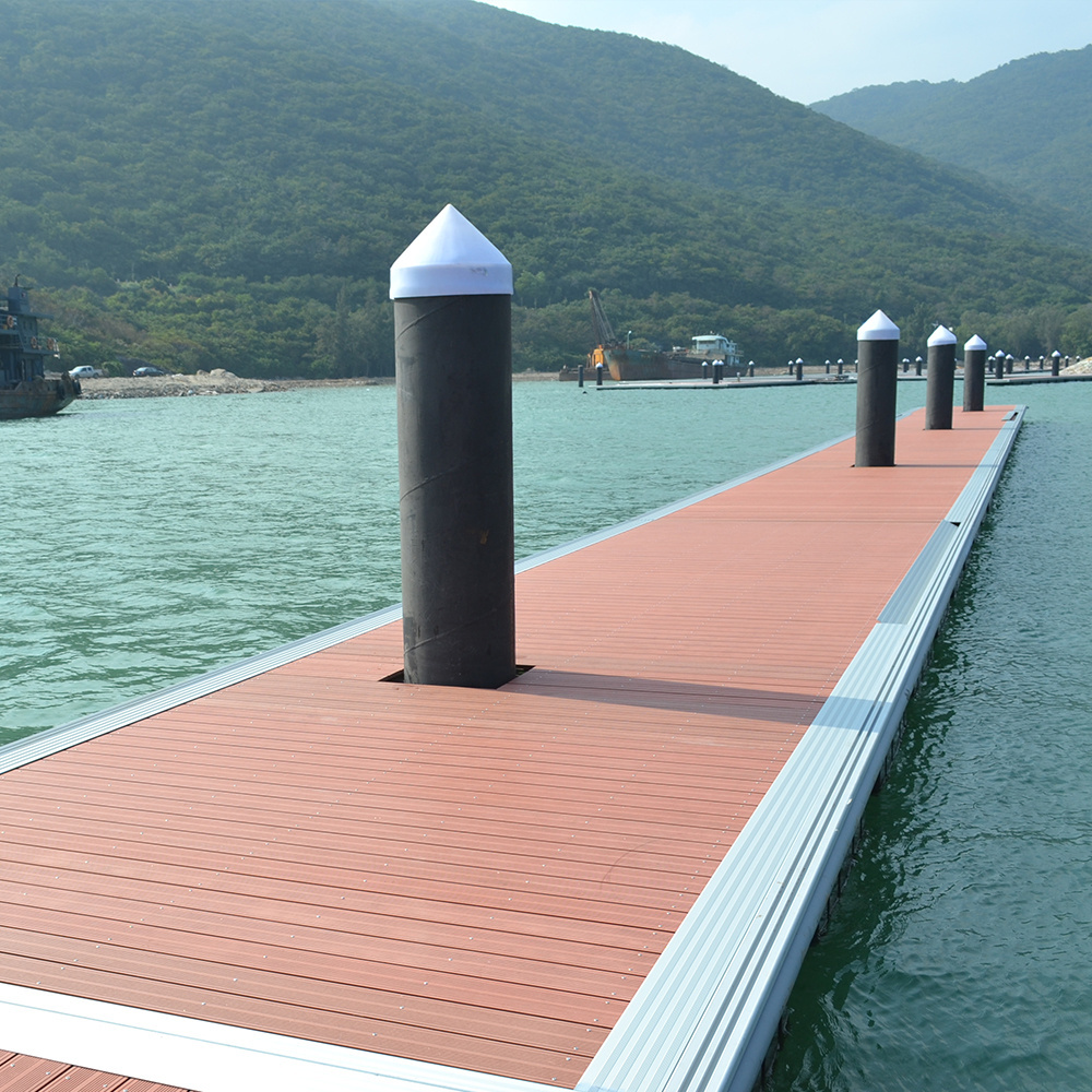 Floating Dock Boat Durable Floating Marina Pontoon Walkway With Wood Decking Bridge Float Dock