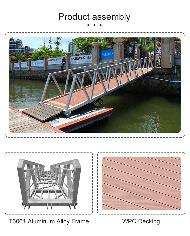 Advanced Floating Marina Dock Platforms & Jetty Floaters Reliable Aluminum Handrails Perfect for Floating Pontoon Boat Bridges