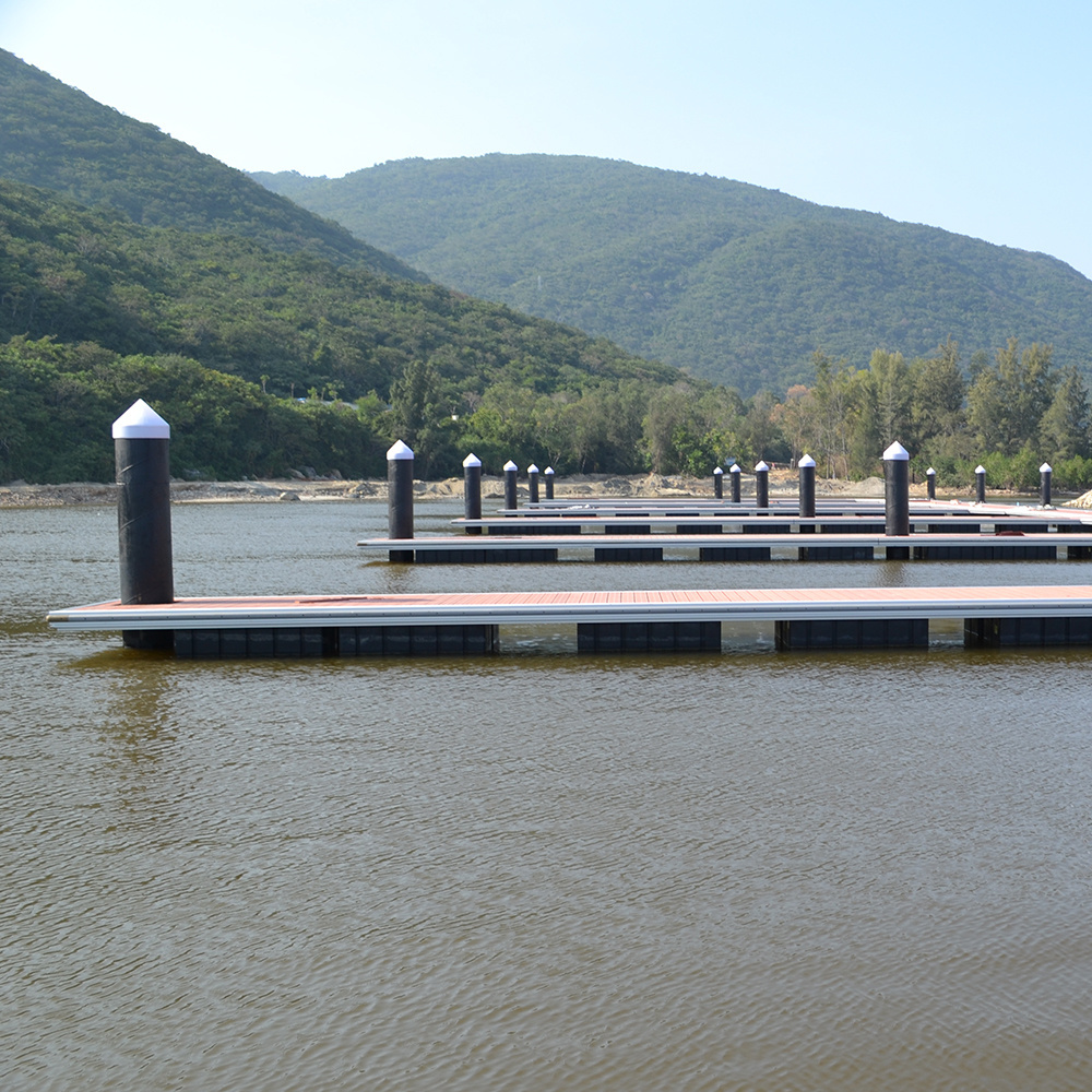 Floating Dock Boat Durable Floating Marina Pontoon Walkway With Wood Decking Bridge Float Dock