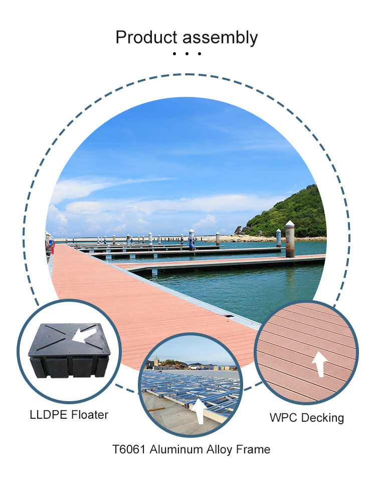 Pontoon Floating Platform Pier Marina Engineering Design Pontoon Aluminum Floating Dock