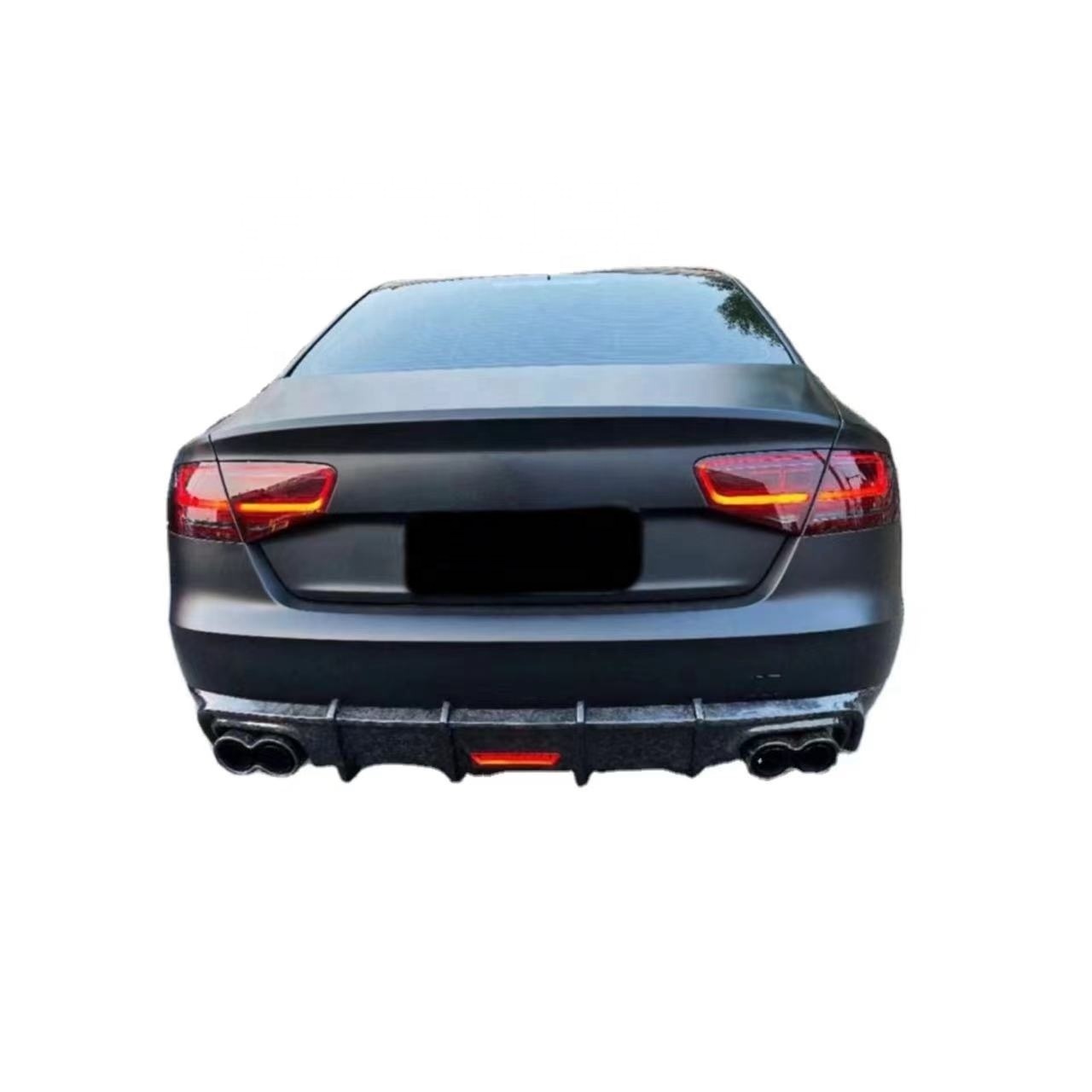 For 2010-2013 Audi A8 Carbon Fiber Body Kit A8 Rear Diffuser Rear Spoiler Lip