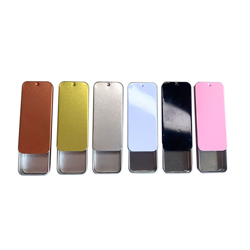 Low Moq Mini Empty Metal Boxes Slide Tin Box For Chewing Gum  Cosmetic Solid Perfume Lip Balm