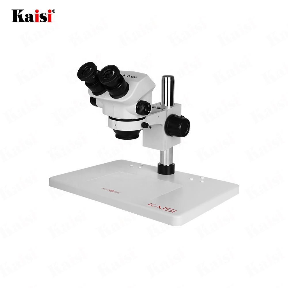 Hot Sale Kaisi 7050Plus 6 Gears Accurately Lock 7-50X  Zoom Electronic Repair Binoculaire Microscope