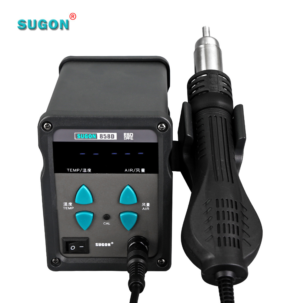 Hot Heat Gun SUGON 858D High Blow 700W Hot  Air Gun Desoldering Station For Mobile Phone  Repair