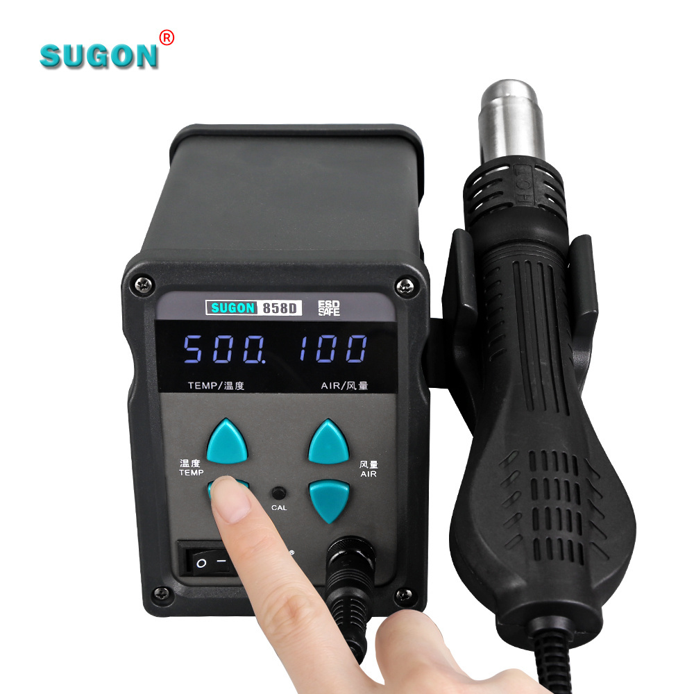 Hot Heat Gun SUGON 858D High Blow 700W Hot  Air Gun Desoldering Station For Mobile Phone  Repair