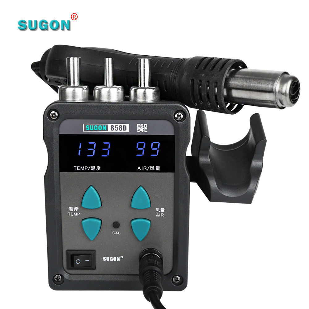 Hot Heat Gun SUGON 858D High Blow 700W Hot  Air Gun Desoldering Station For Mobile Phone  Repair