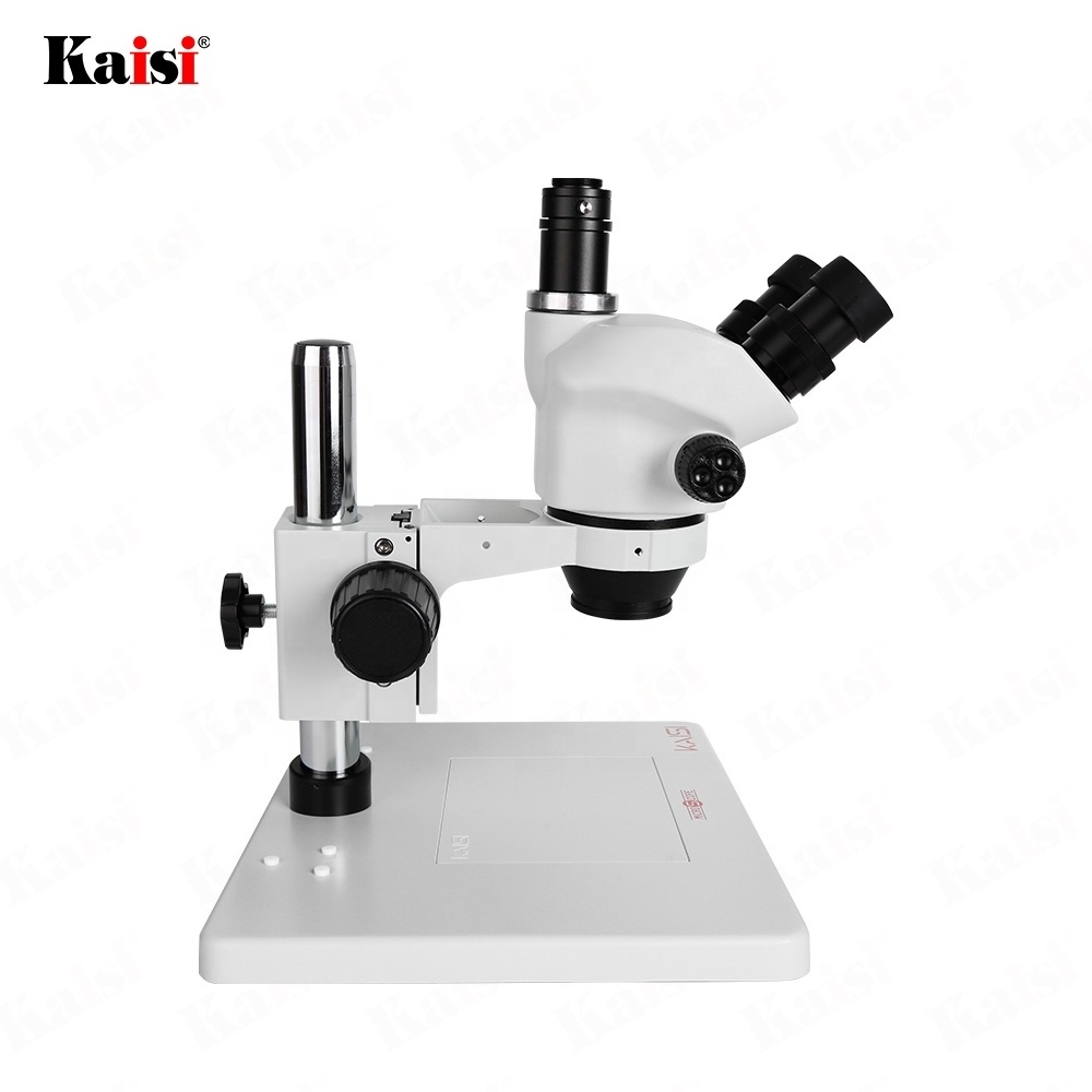 soldering trinocular zoom Kaisi 37050Plus microscope table stand PCB SMD repair electronic microscope for mobile phone repair