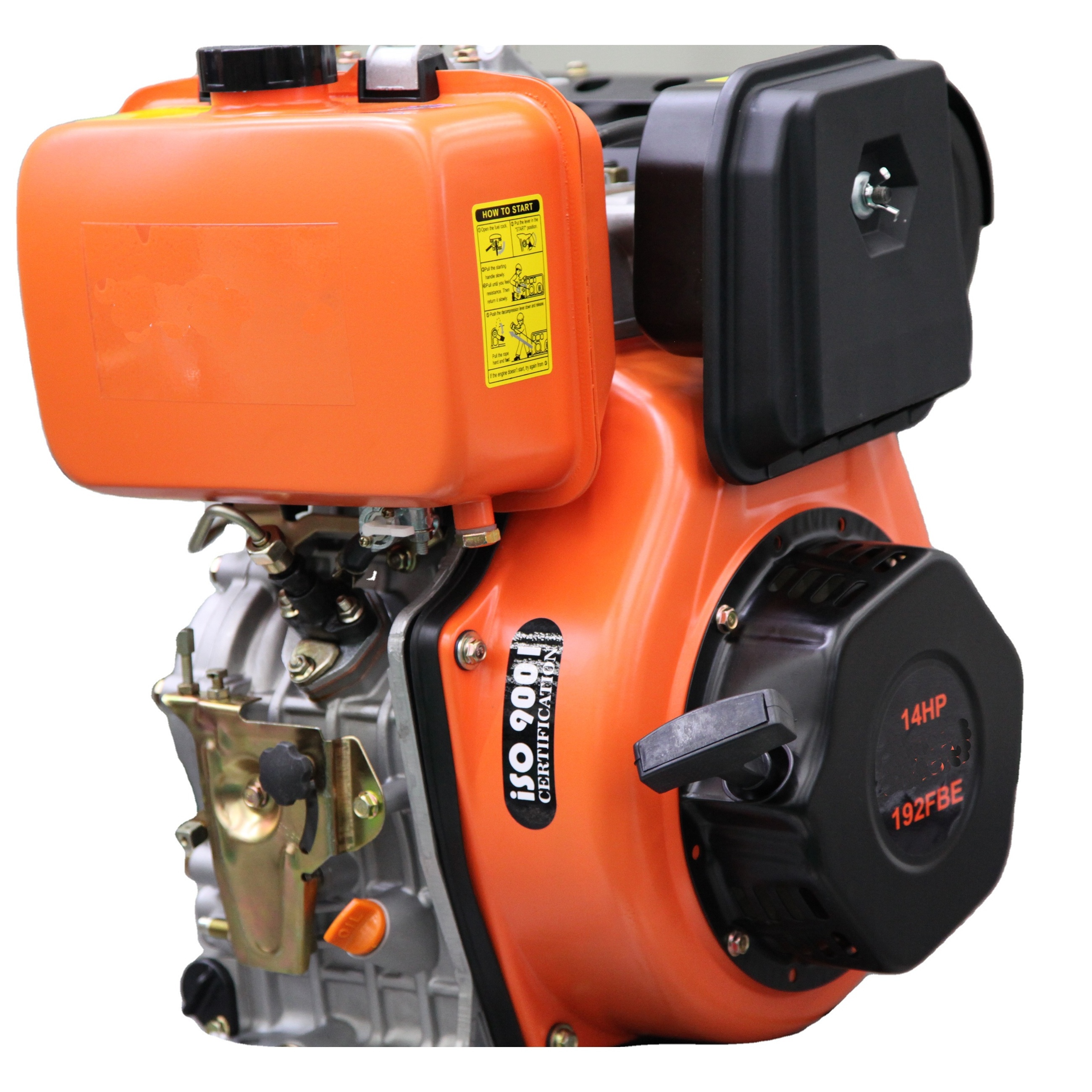 Air Cooled Single Cylinder 4 Stroke Generator Engine -14HP-KD192F