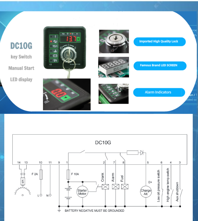 KAIST Generator Set Diesel Generator Controller DC10G Auto Spare Parts