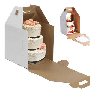 Tiered Wedding Cake Carrier Paper Boxes for guest Wholesale wedding tall cake packaging box in sri lanka