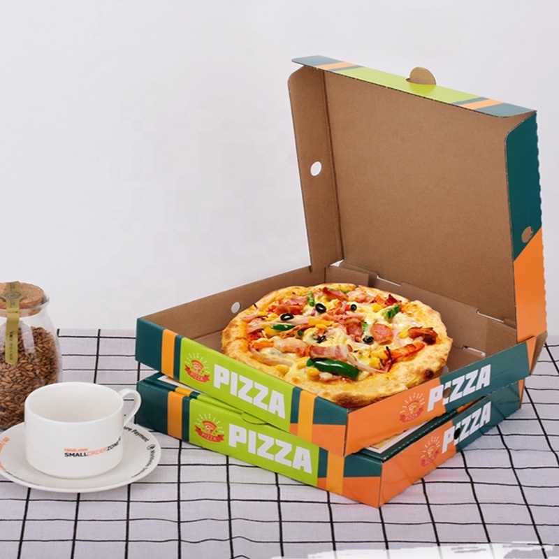 Wholesale high quality Custom cheap paper boxes pizzas 7/10/12 inch Paper pizza boxes