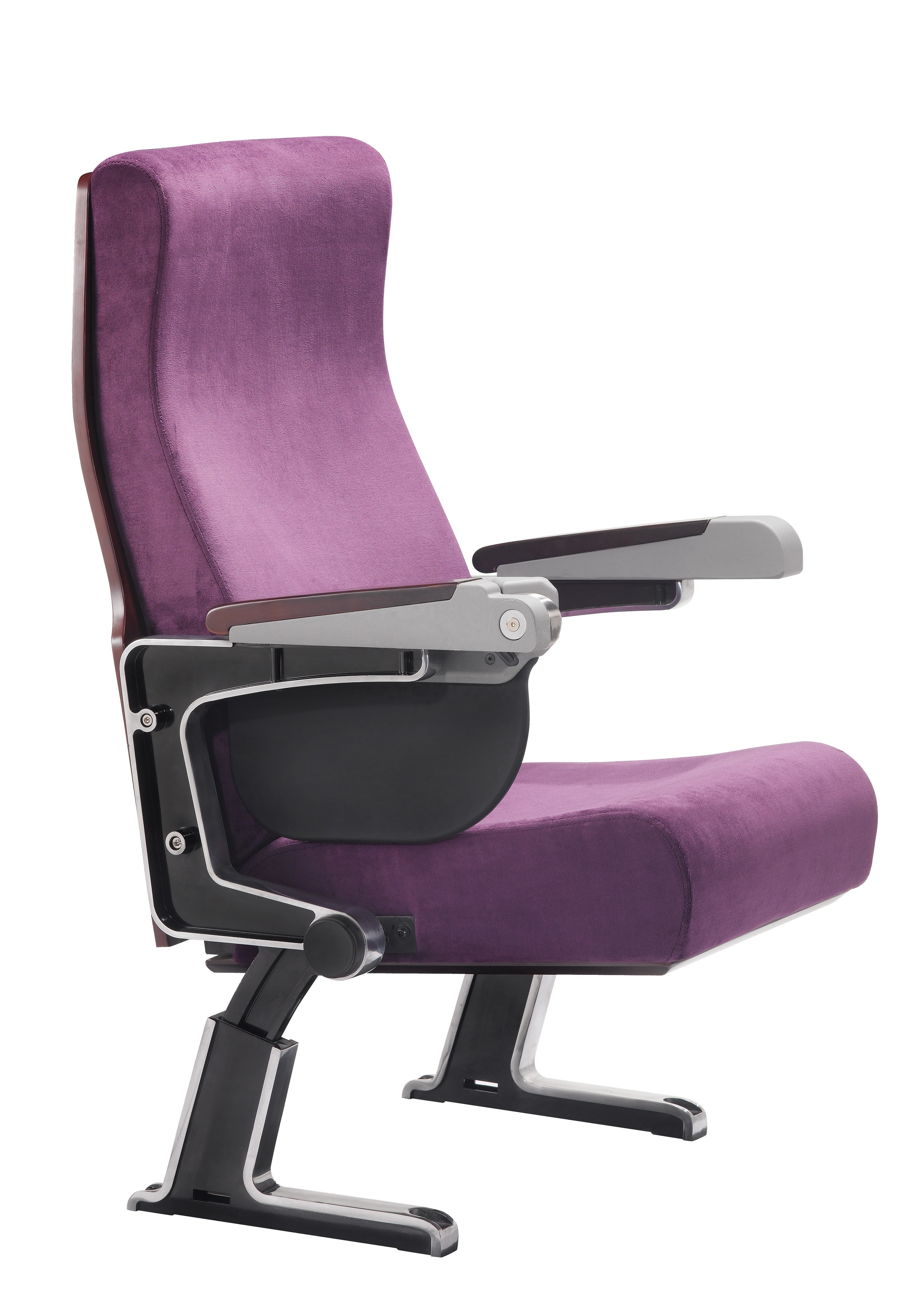 dark purple wooden auditorium seating  cinema chair auditorium chair