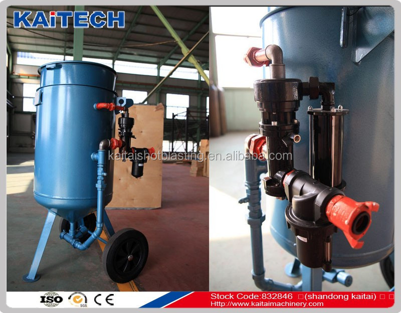 Hot Sale KAITECH Brand portable shot blaster/Shot Blasting Machine/sand blasting pot/Sandblaster/200L