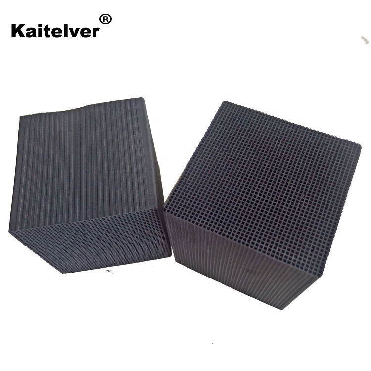 Water resistant honeycomb activated carbon/charcoal monoliths for air filter