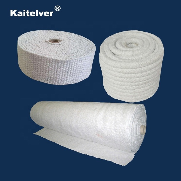 High temperature industrial ceramic fiber heater textiles (cloth/fabric, tape/strips, rope/cord/braid, yarn)