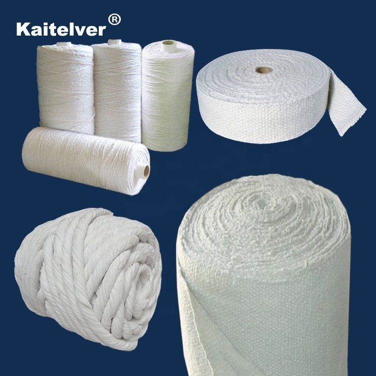 High temperature industrial ceramic fiber heater textiles (cloth/fabric, tape/strips, rope/cord/braid, yarn)