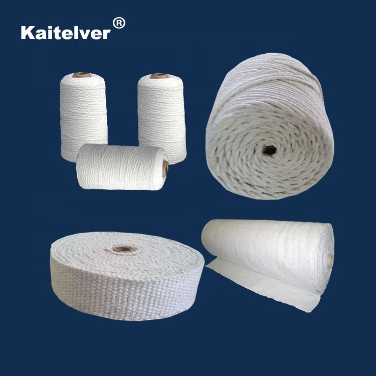 High temperature industrial ceramic fiber heater textiles (cloth/fabric, tape/strips, rope/cord/braid, yarn)