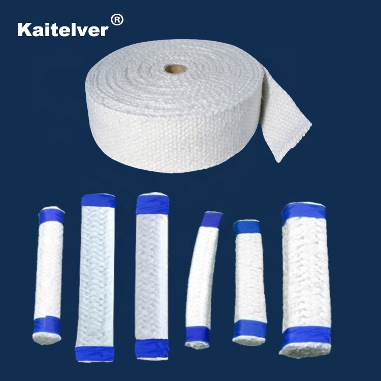 High temperature industrial ceramic fiber heater textiles (cloth/fabric, tape/strips, rope/cord/braid, yarn)