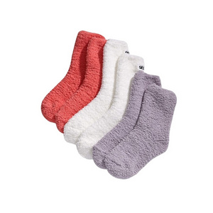 KT3-A738 custom bulk microfiber warm fluffy fuzzy cozy nap socks coral sock fleece bed sleeping tube socks