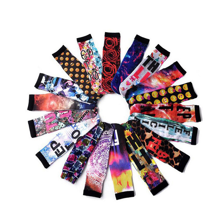 KT1-A651 photo sock cheap custom photo graphic full spray print socks printing cheap printed heat transfer socks