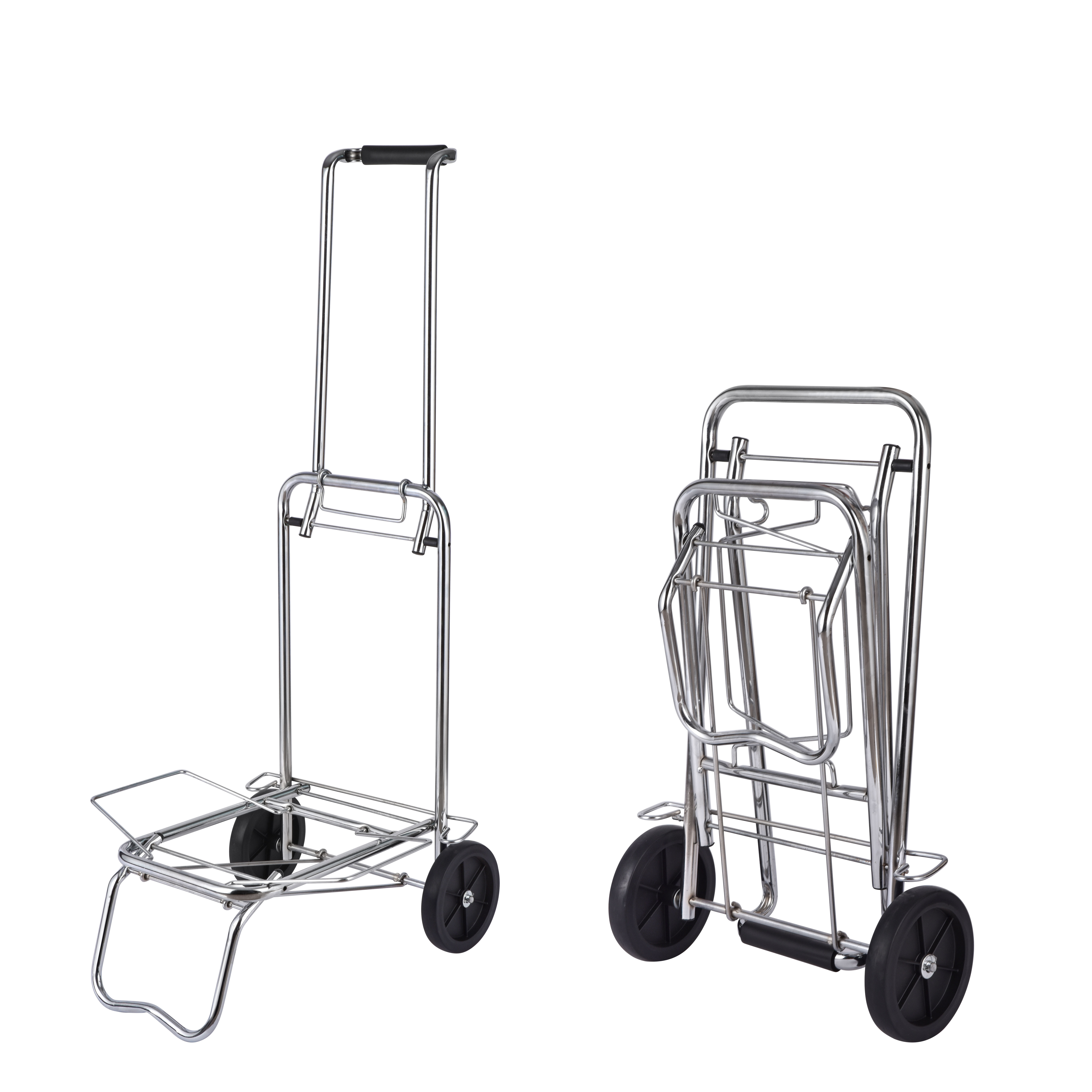 High performance foldable luggage trolley for living airport hotels