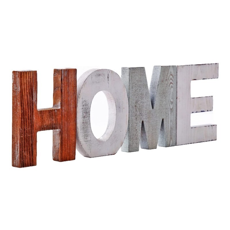 2024 Freestanding Dual Purpose Desk Cutout Letters factory custom big Home Wood Block Word Wooden Wall Sign Decoration