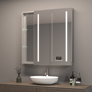 Modern Bathroom Wall Mounted speaker touch switch LED Lighted Mirror Medicine Cabinet  Smart  Mirror Cabinet