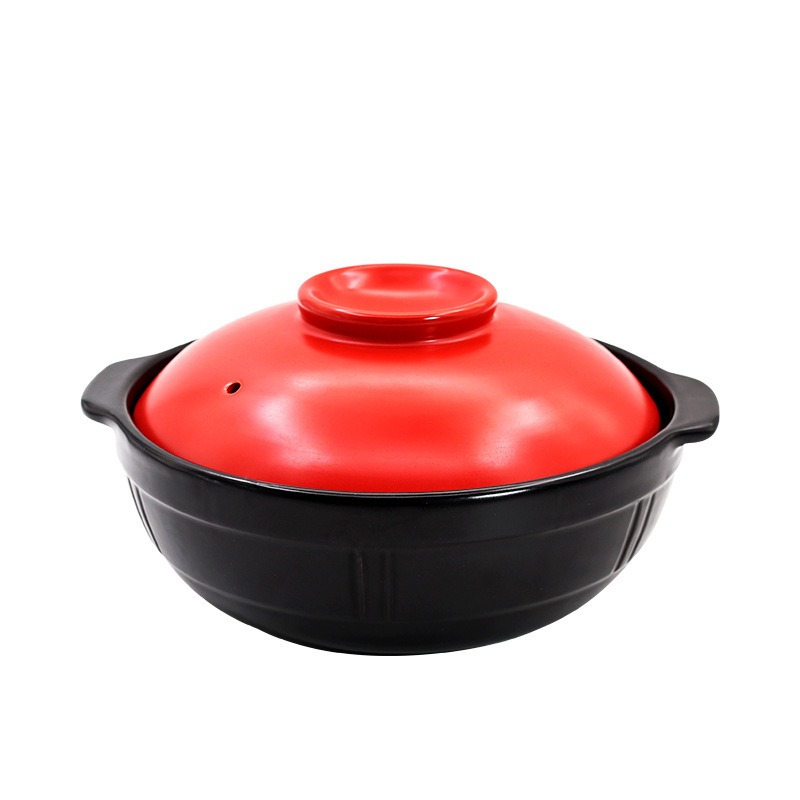 Kitchen Heat Resistant Non Stick 3.5L 4L 6L Round Stew Stock Cookware Porcelain Casserole Ceramic Soup Stock Cooking Pot