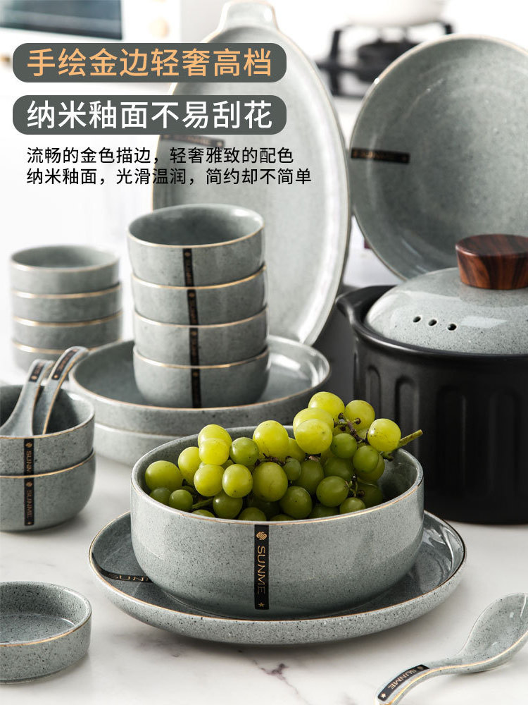 Ceramics Wholesale Oem Dinnerware Sets Marble Plates Luxury Ceramic Dinner Set Crockery Porcelain Dinnerware Sets