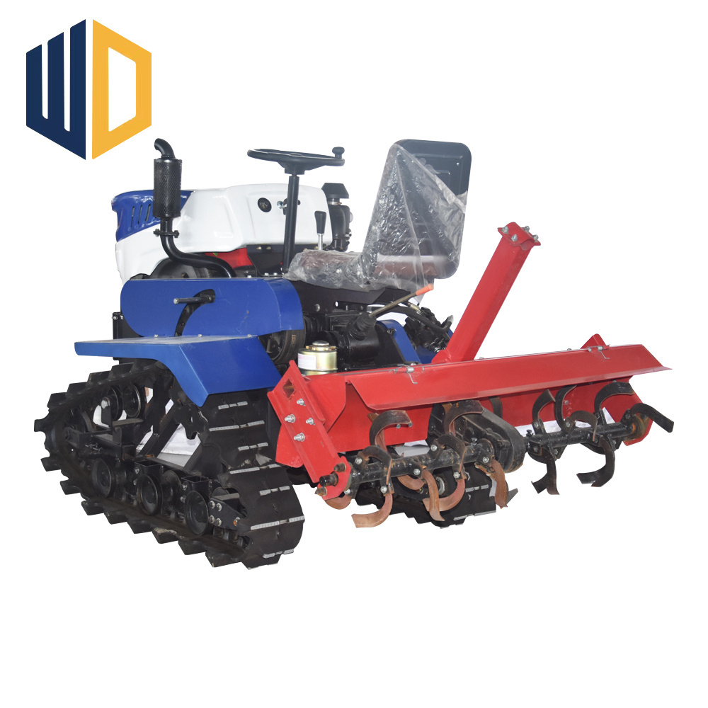 Crawler Tractor Farm Orchard Paddy Field/Mini Tractor With Rotary Tiller Plow Various Agricultural Machinery