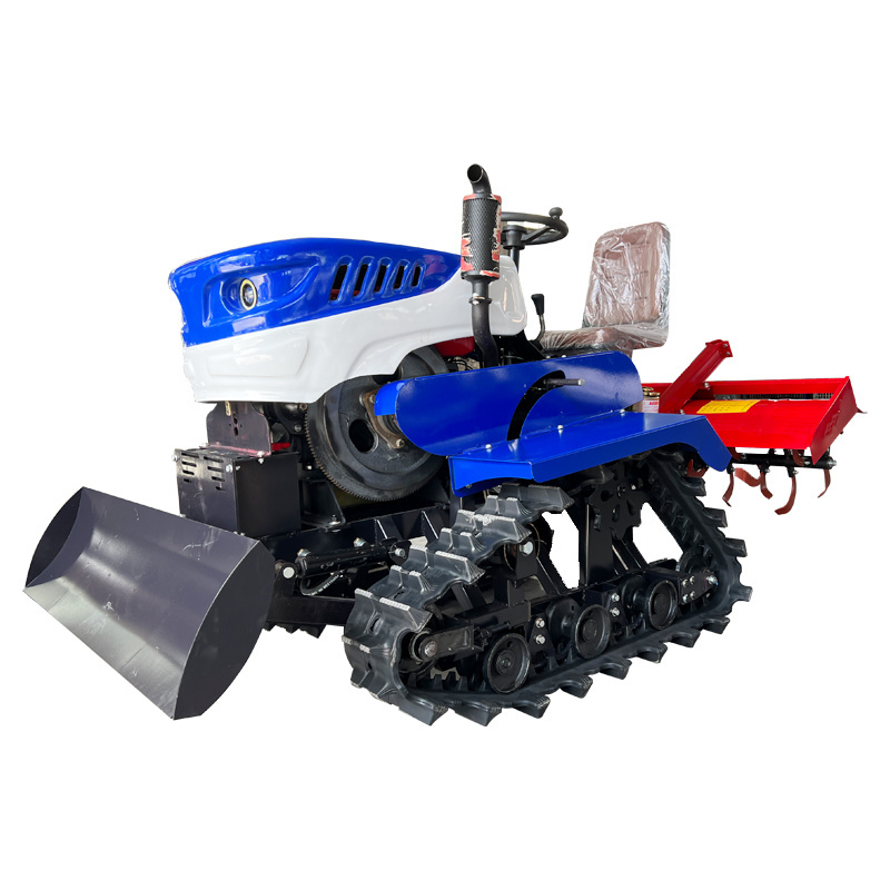 Small tractor rotary tillers for rice cultivation, Machines agriculture multifonctions, tracked cultivator for dry land rice