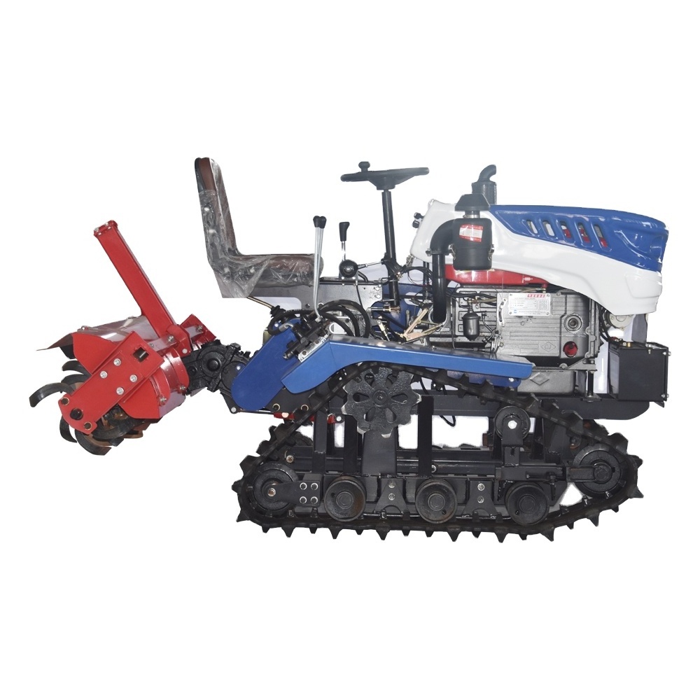 35Hp Crawler Tractor Farm Orchard Paddy Field/mini Tractor With Rotary Tiller Plow Various Agricultural Machinery