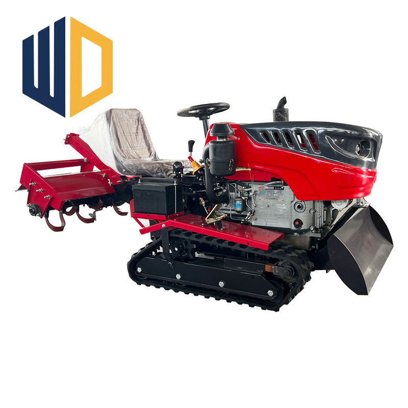 Multi Functional Farming Agricultural Power Tiller 35hp Riding Crawler Tractor Diesel Mini Tractor