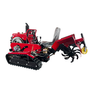 Crawler rotary tiller multi-functional agricultural tillers with tracks high-horsepower tractor tilling ditch orchard