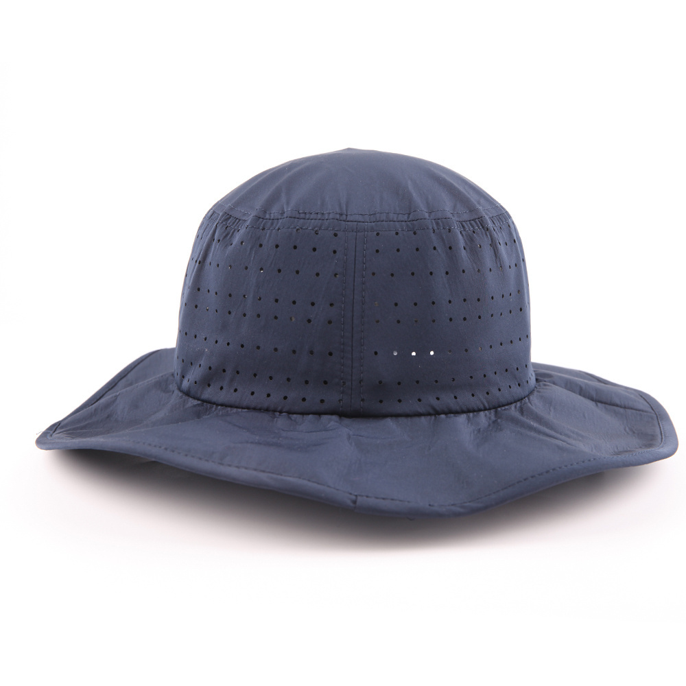 Wholesale Custom High Quality Polyester Embroidery Logo Unisex Outdoor Bucket Hat with String