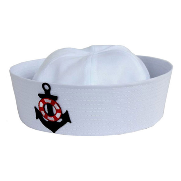 promotional wholesale custom-made hot sale design your own logo high quality cheap embroidery logo navy sailor captain hat