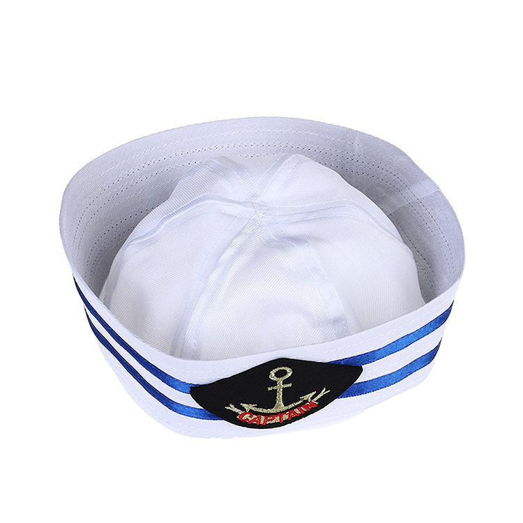 promotional wholesale custom-made hot sale design your own logo high quality cheap embroidery logo navy sailor captain hat