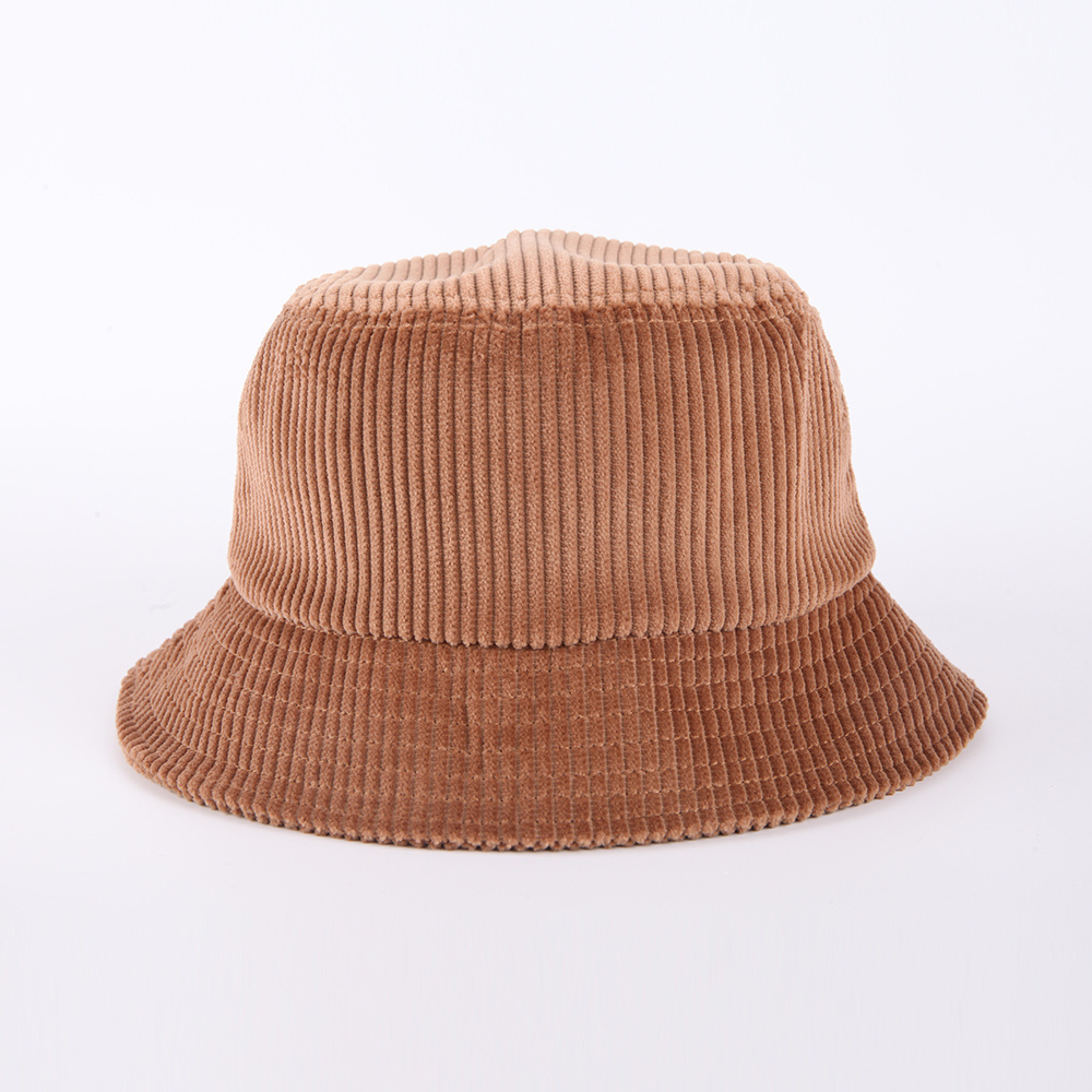 custom made black men corduroy embroidery bucket hat with string boonie hat