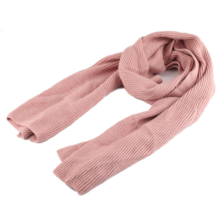 New design factory price cashmere feel knitted acrylic men women scarf  long warm scarf