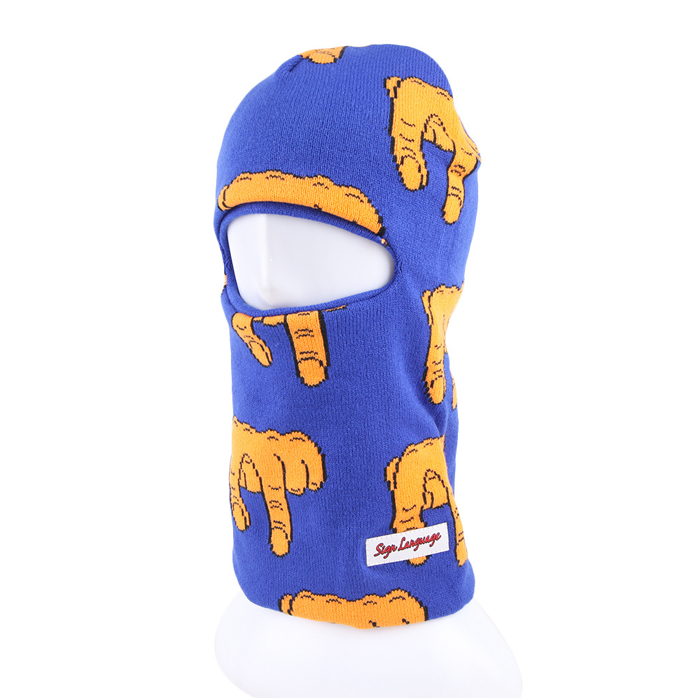 wholesale designer winter ski mask ski face mask balaclava  knitted one hole 1 hole ski mask