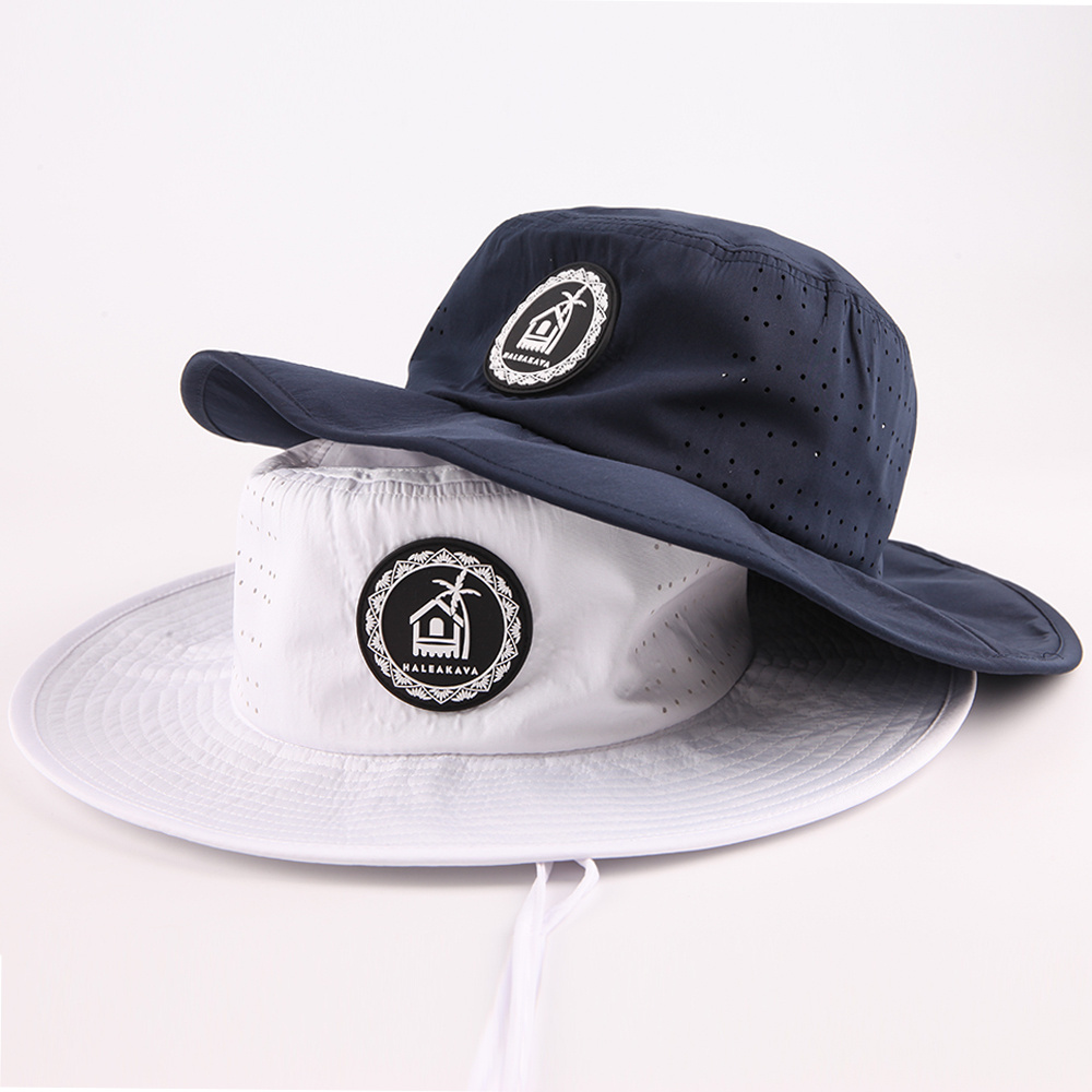 Wholesale Custom High Quality Polyester Embroidery Logo Unisex Outdoor Bucket Hat with String