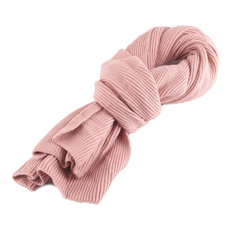 New design factory price cashmere feel knitted acrylic men women scarf  long warm scarf